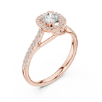 Lab Grown Round Diamond Wedding Ring E Color VVS