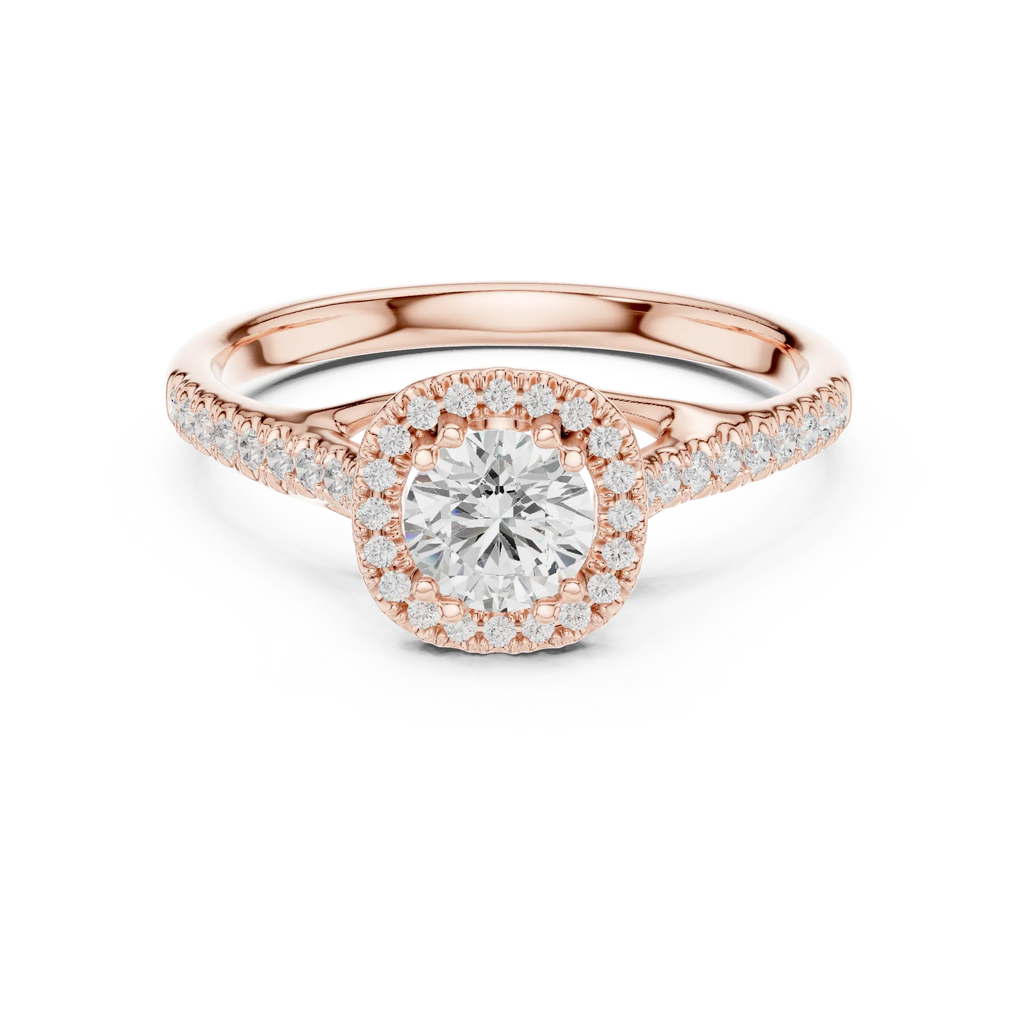 Lab Grown Round Diamond Wedding Ring E Color VVS