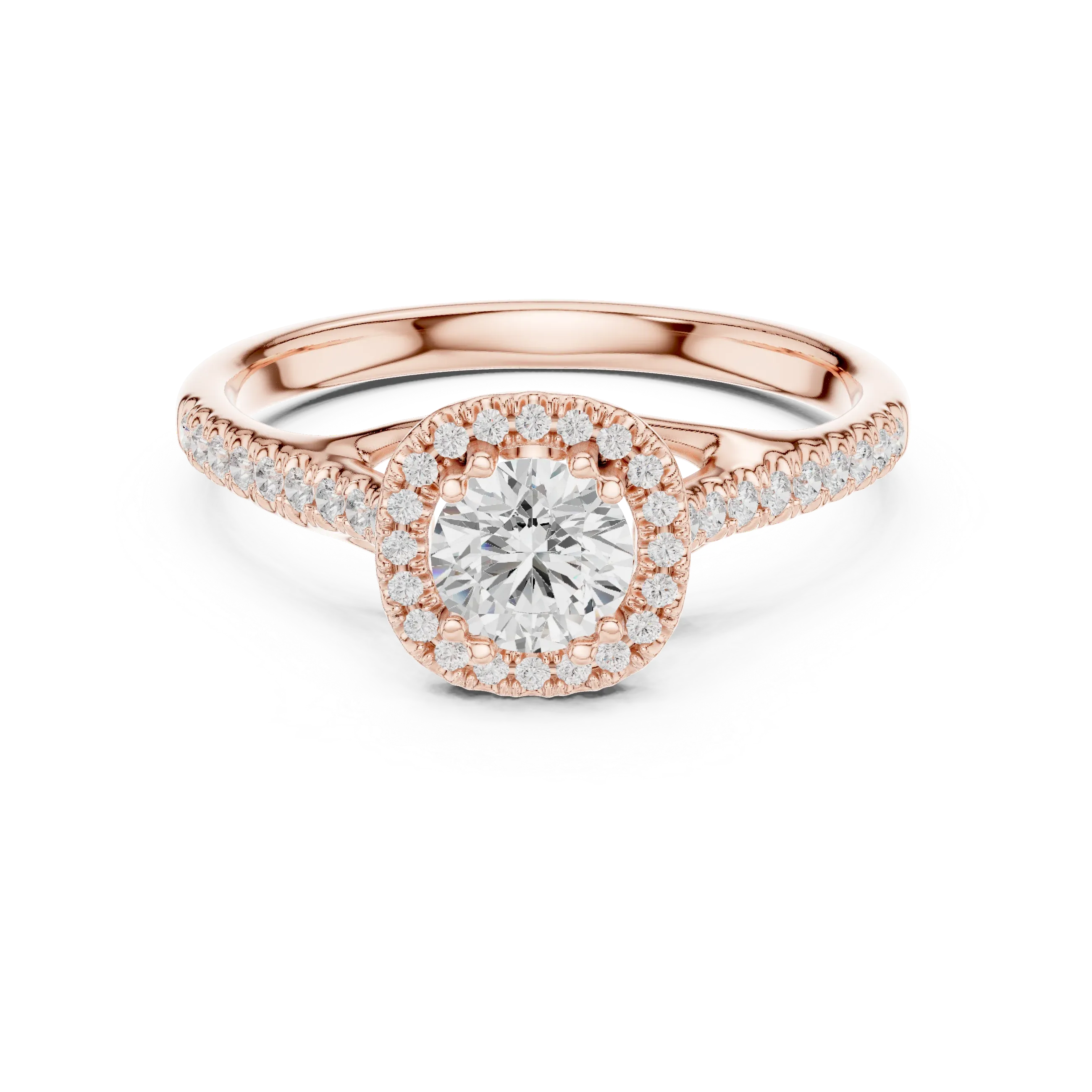 Lab Grown Round Diamond Wedding Ring E Color VVS