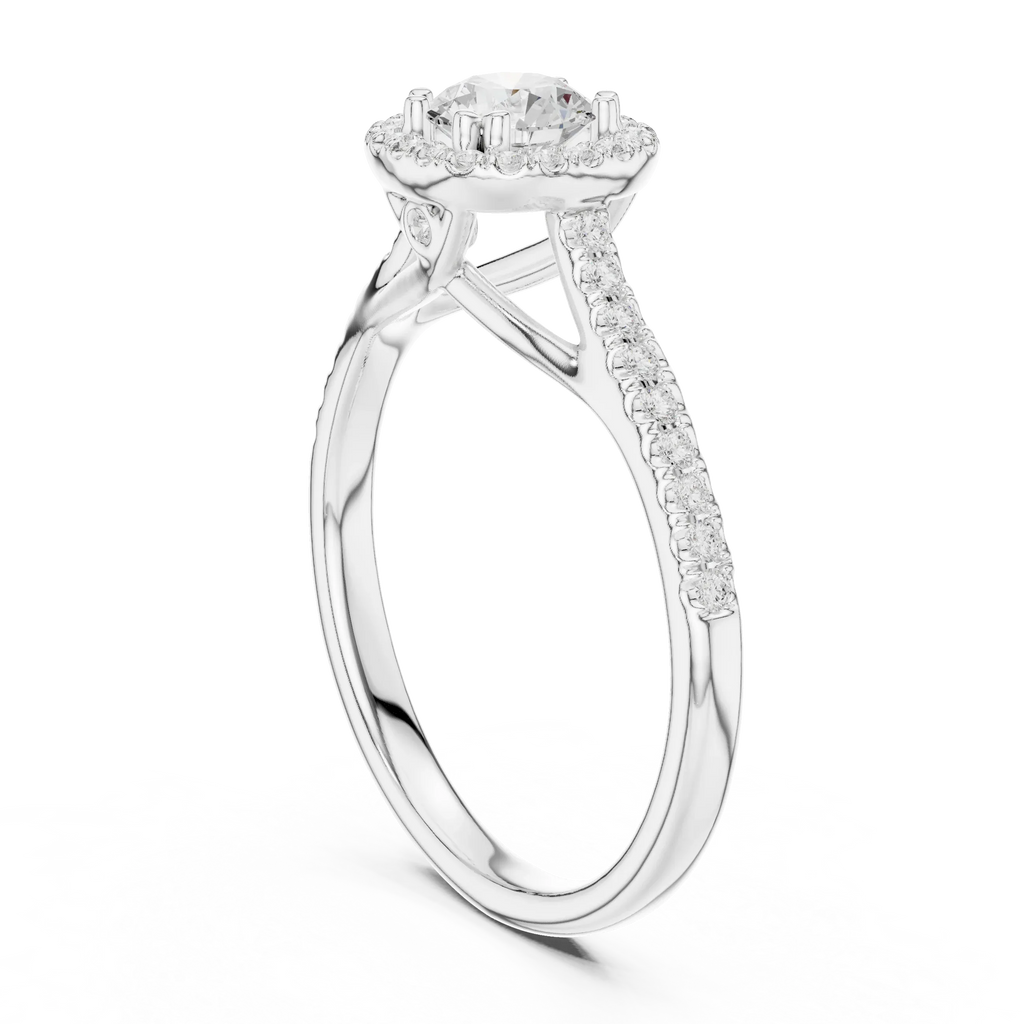 Lab Grown Round Diamond Wedding Ring E Color VVS