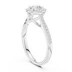 Lab Grown Round Diamond Wedding Ring E Color VVS