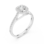 Lab Grown Round Diamond Wedding Ring E Color VVS