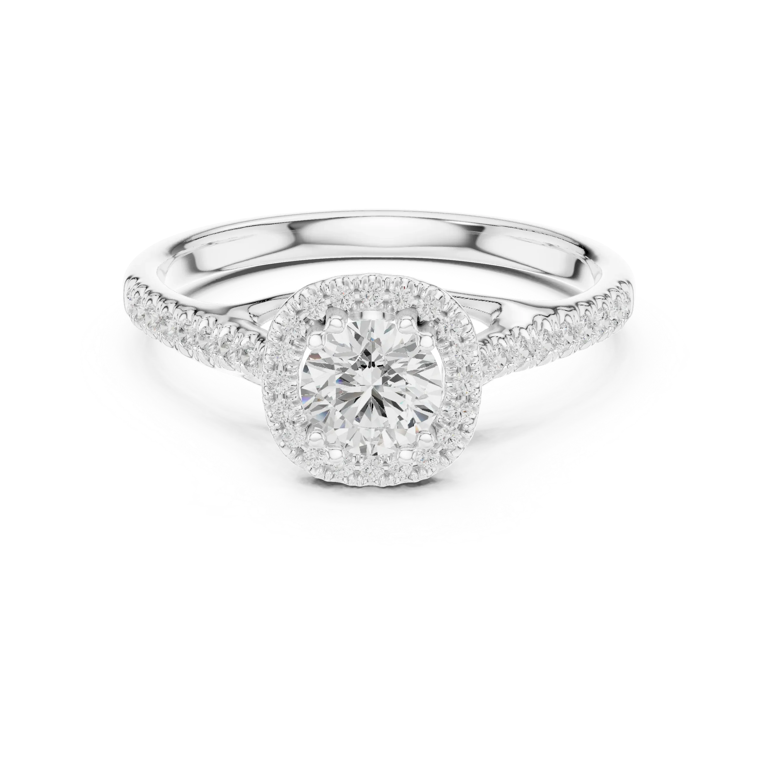 Lab Grown Round Diamond Wedding Ring E Color VVS