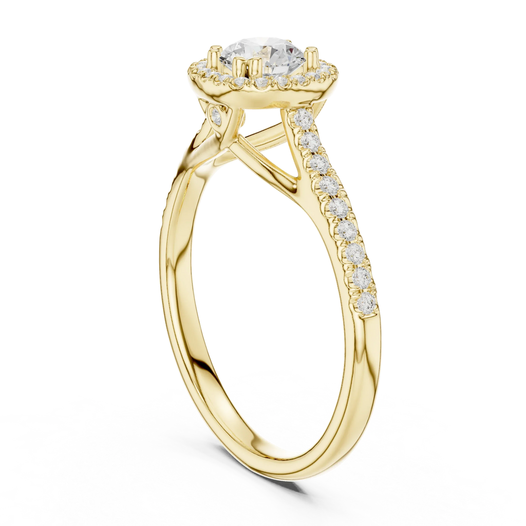 Lab Grown Round Diamond Wedding Ring E Color VVS