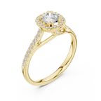 Lab Grown Round Diamond Wedding Ring E Color VVS