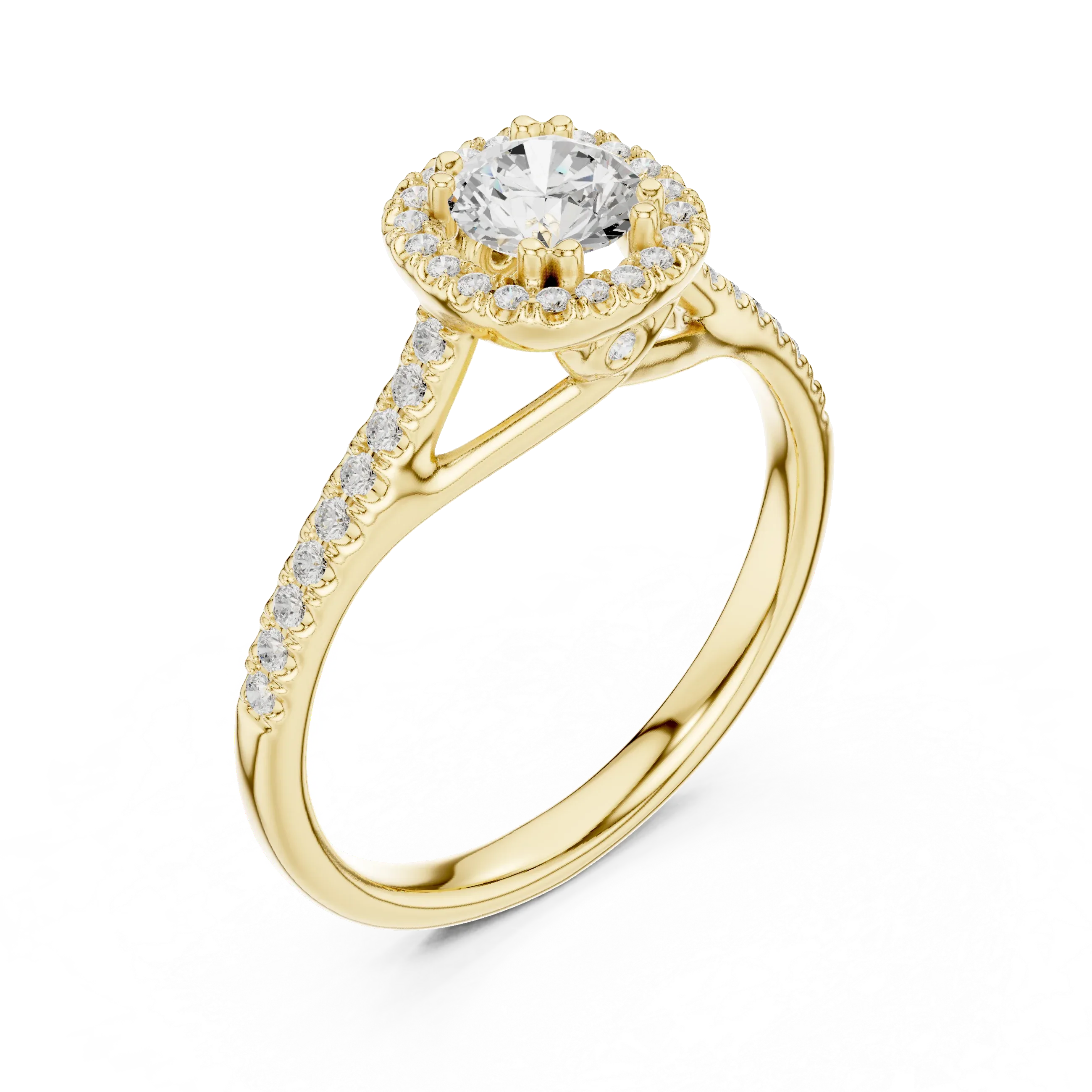 Lab Grown Round Diamond Wedding Ring E Color VVS