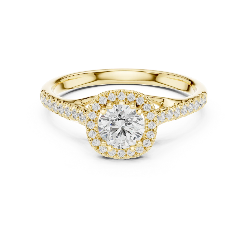 Lab Grown Round Diamond Wedding Ring E Color VVS