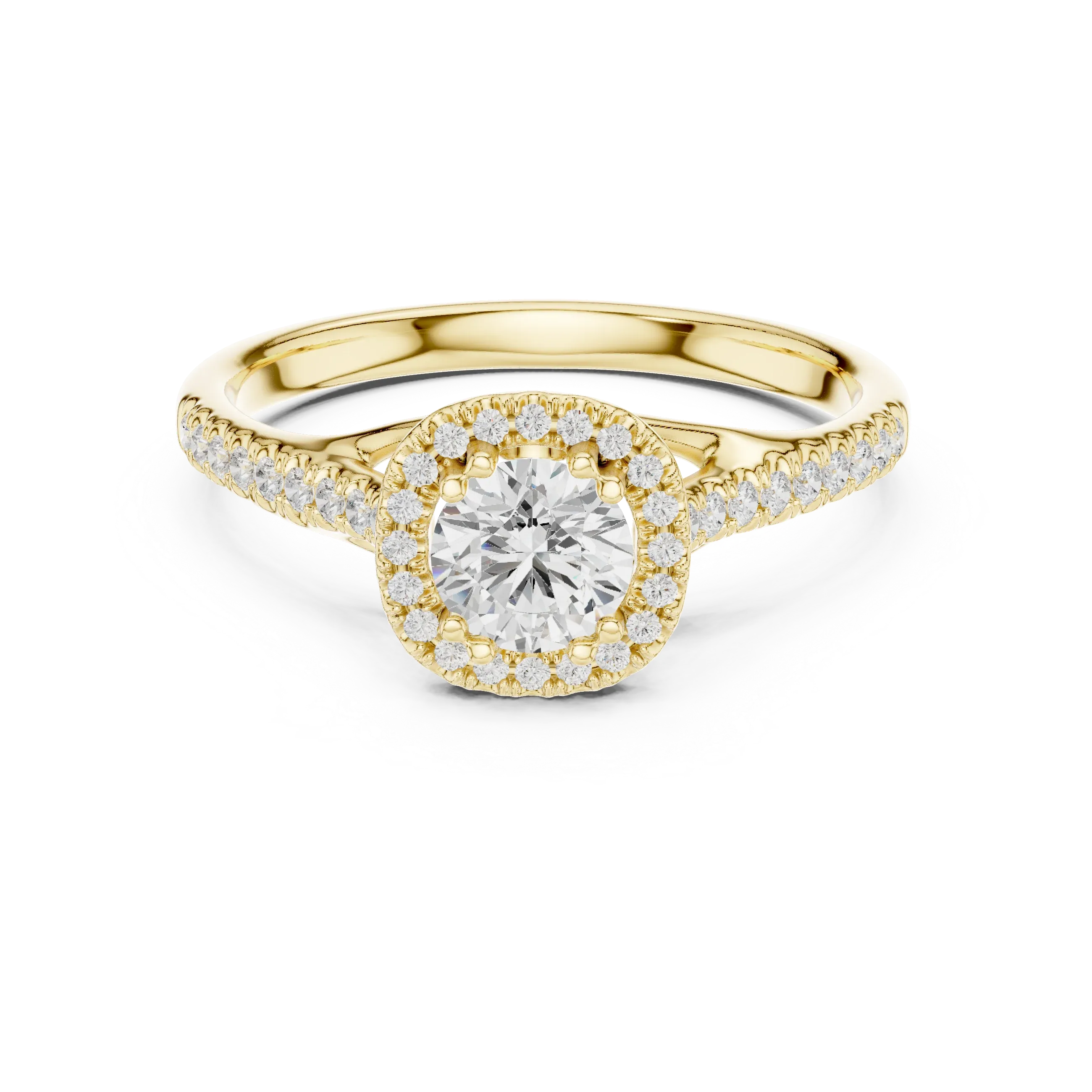 Lab Grown Round Diamond Wedding Ring E Color VVS