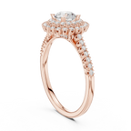 Round VVS Diamond Solitaire Anniversary Gift Ring D Color