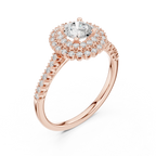 Round VVS Diamond Solitaire Anniversary Gift Ring D Color