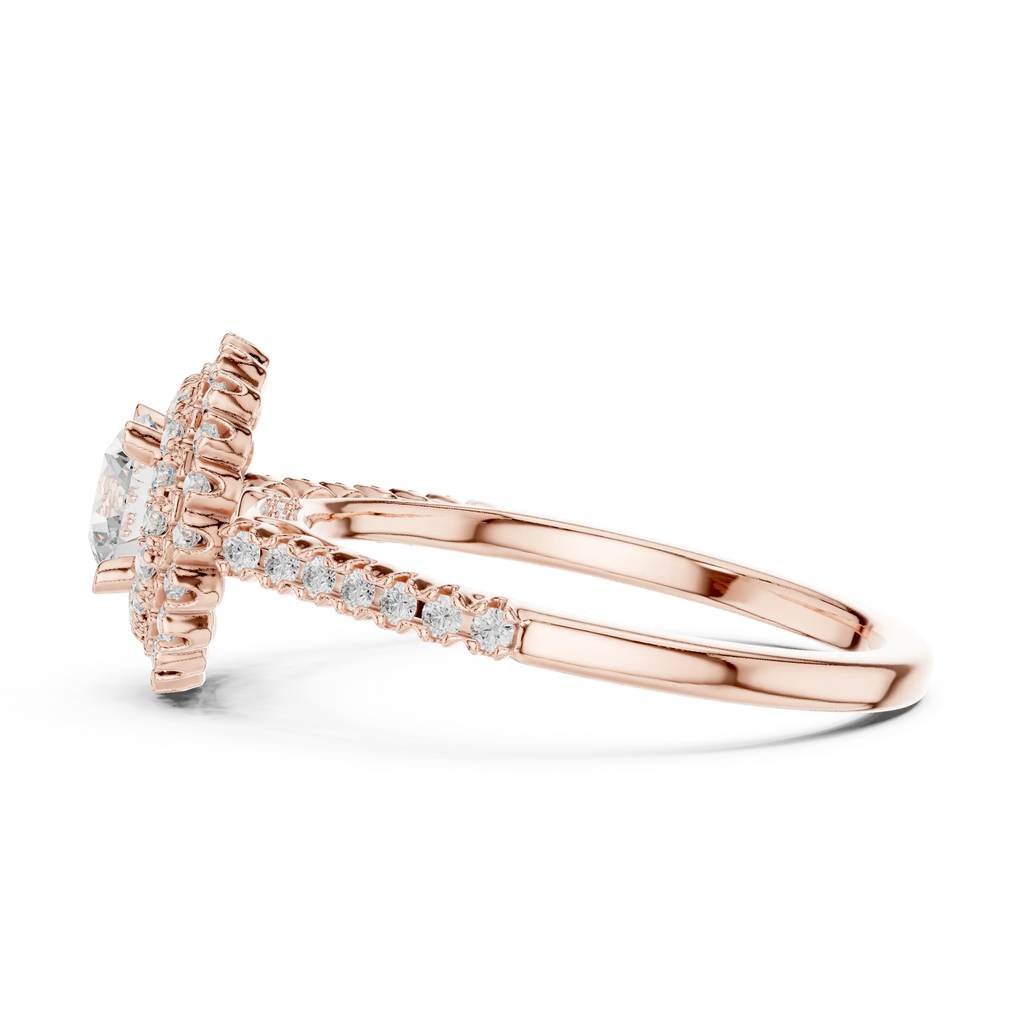 Round VVS Diamond Solitaire Anniversary Gift Ring D Color