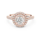 Round VVS Diamond Solitaire Anniversary Gift Ring D Color