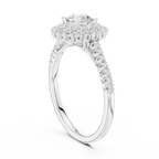 Round VVS Diamond Solitaire Anniversary Gift Ring D Color
