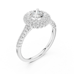 Round VVS Diamond Solitaire Anniversary Gift Ring D Color