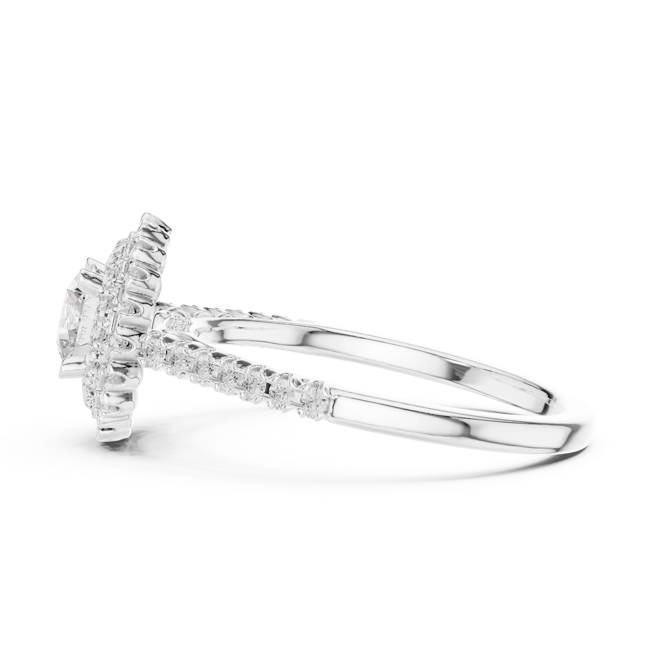 Round VVS Diamond Solitaire Anniversary Gift Ring D Color
