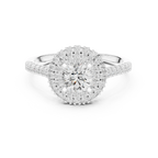 Round VVS Diamond Solitaire Anniversary Gift Ring D Color