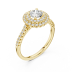 Round VVS Diamond Solitaire Anniversary Gift Ring D Color