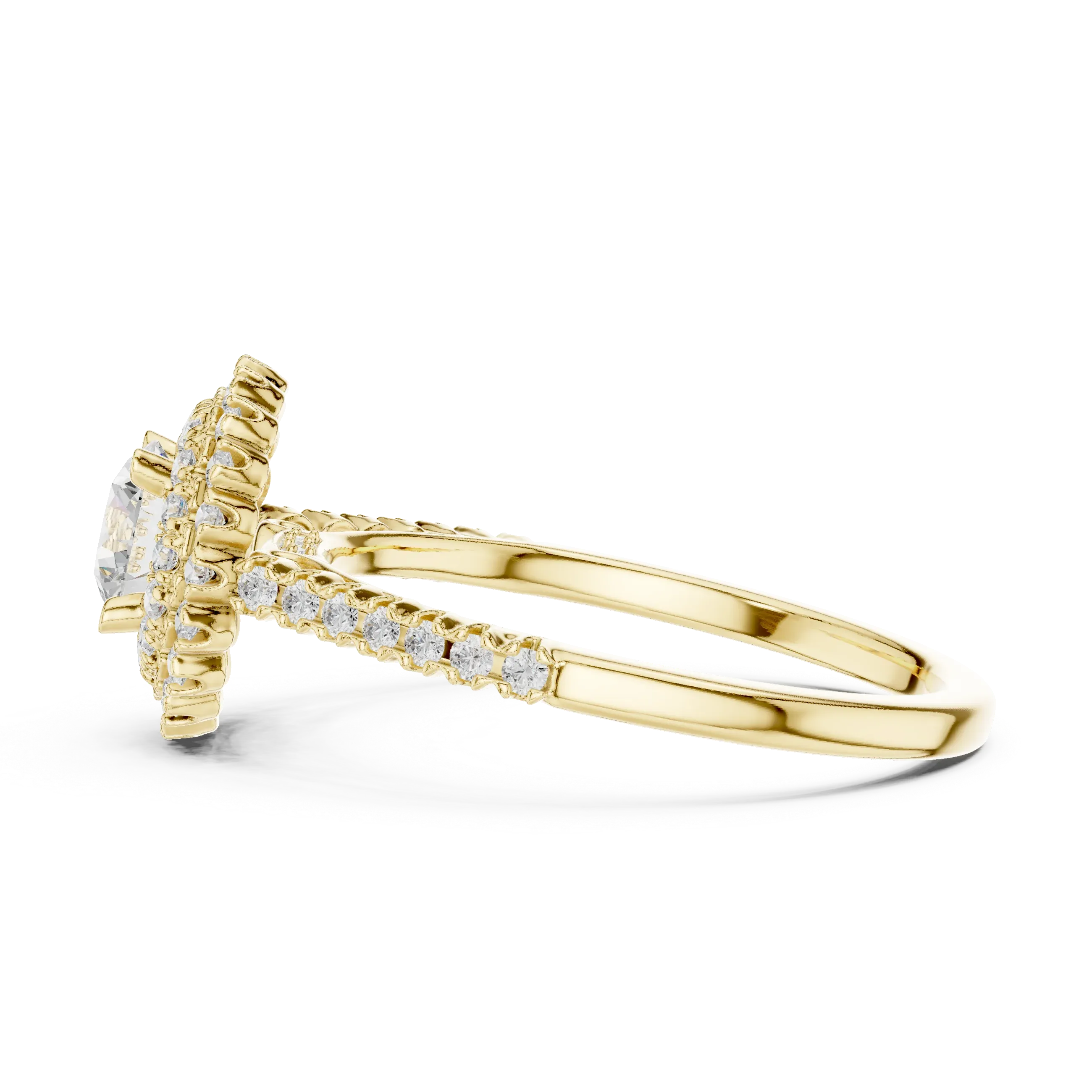 Round VVS Diamond Solitaire Anniversary Gift Ring D Color