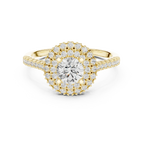 Round VVS Diamond Solitaire Anniversary Gift Ring D Color