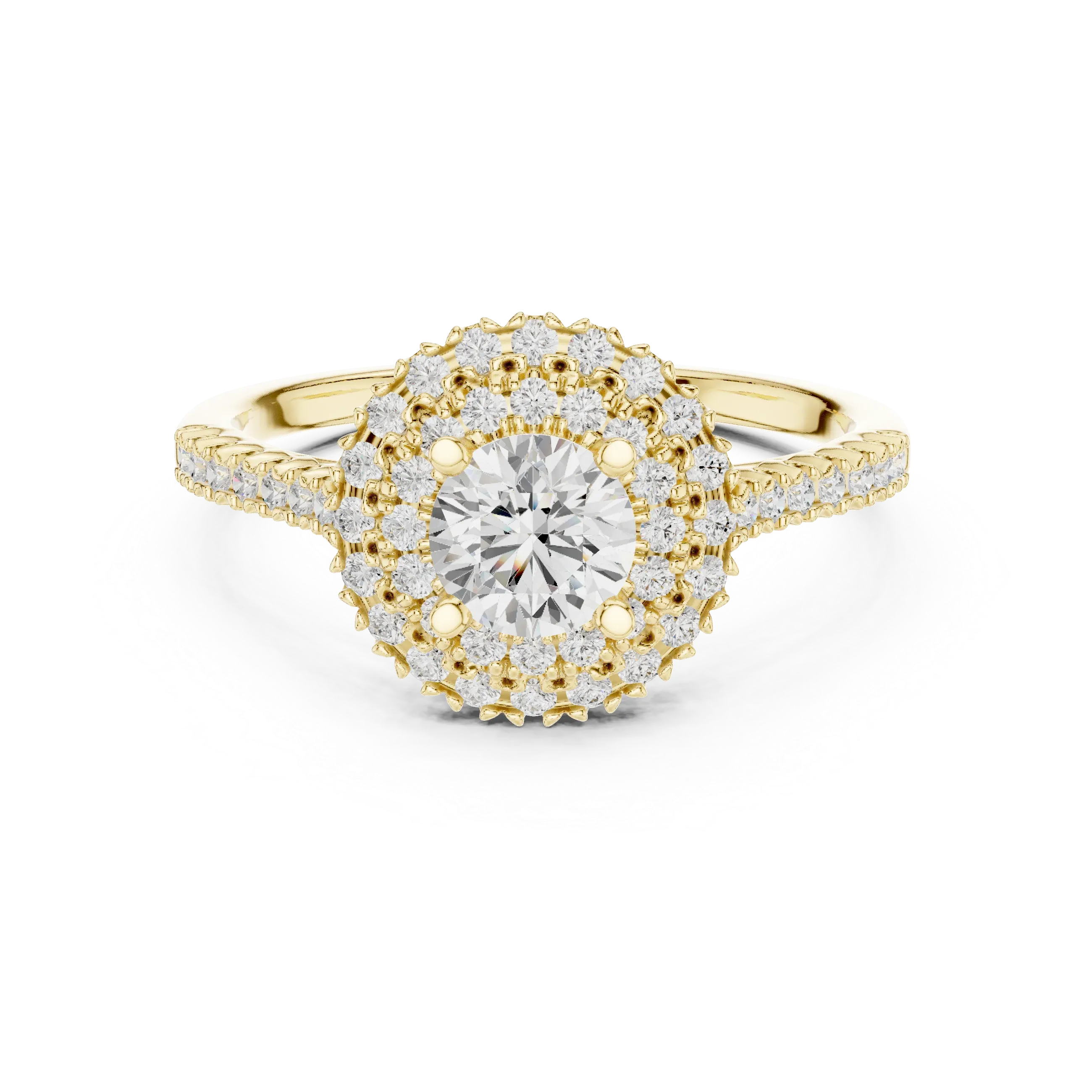 Round VVS Diamond Solitaire Anniversary Gift Ring D Color