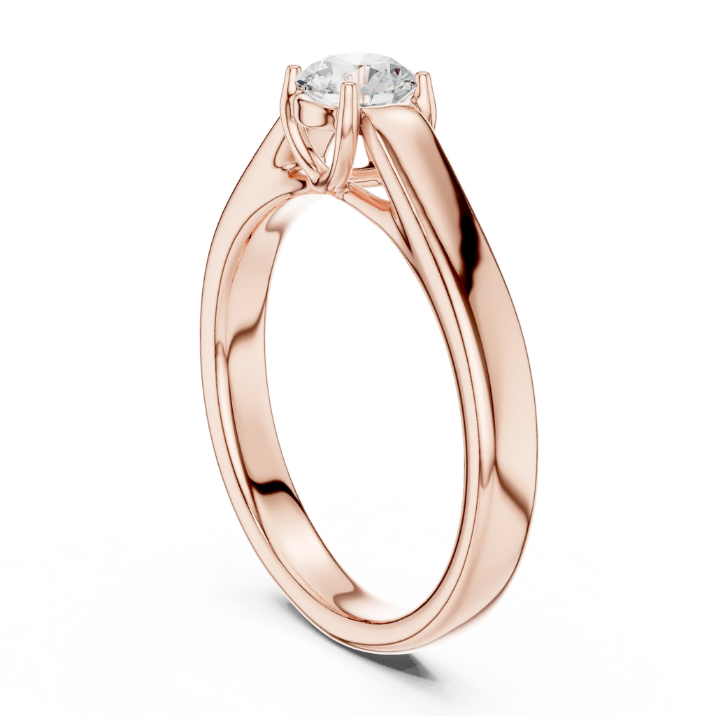 D Color VVS1 Round Moissanite Wedding Ring