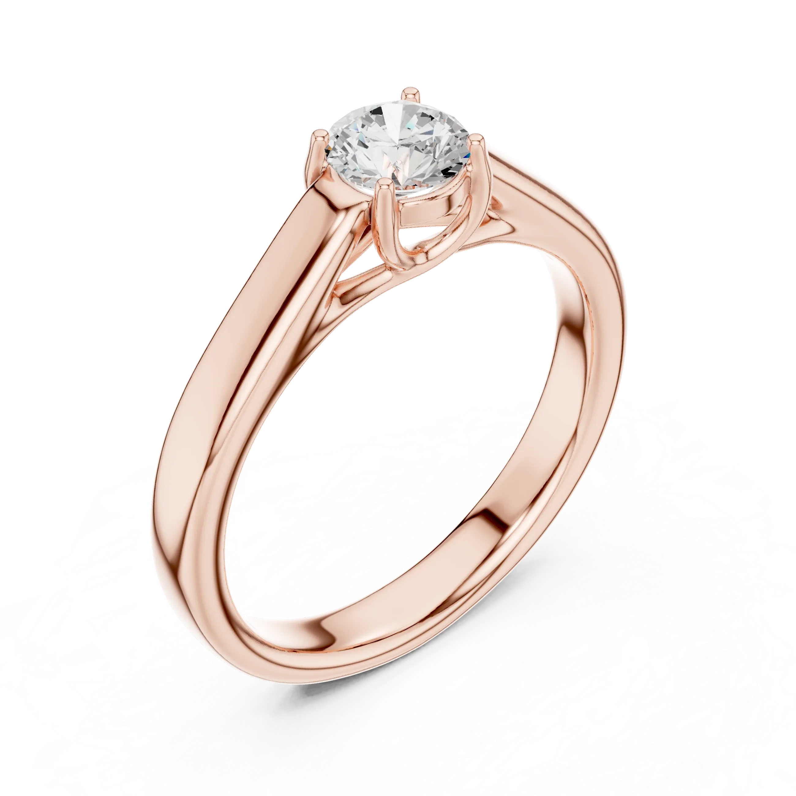 D Color VVS1 Round Moissanite Wedding Ring