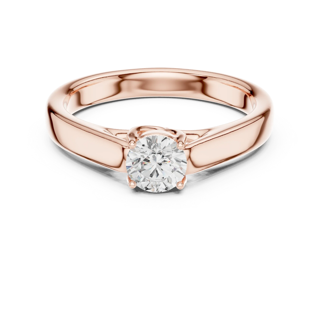 D Color VVS1 Round Moissanite Wedding Ring