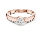 D Color VVS1 Round Moissanite Wedding Ring
