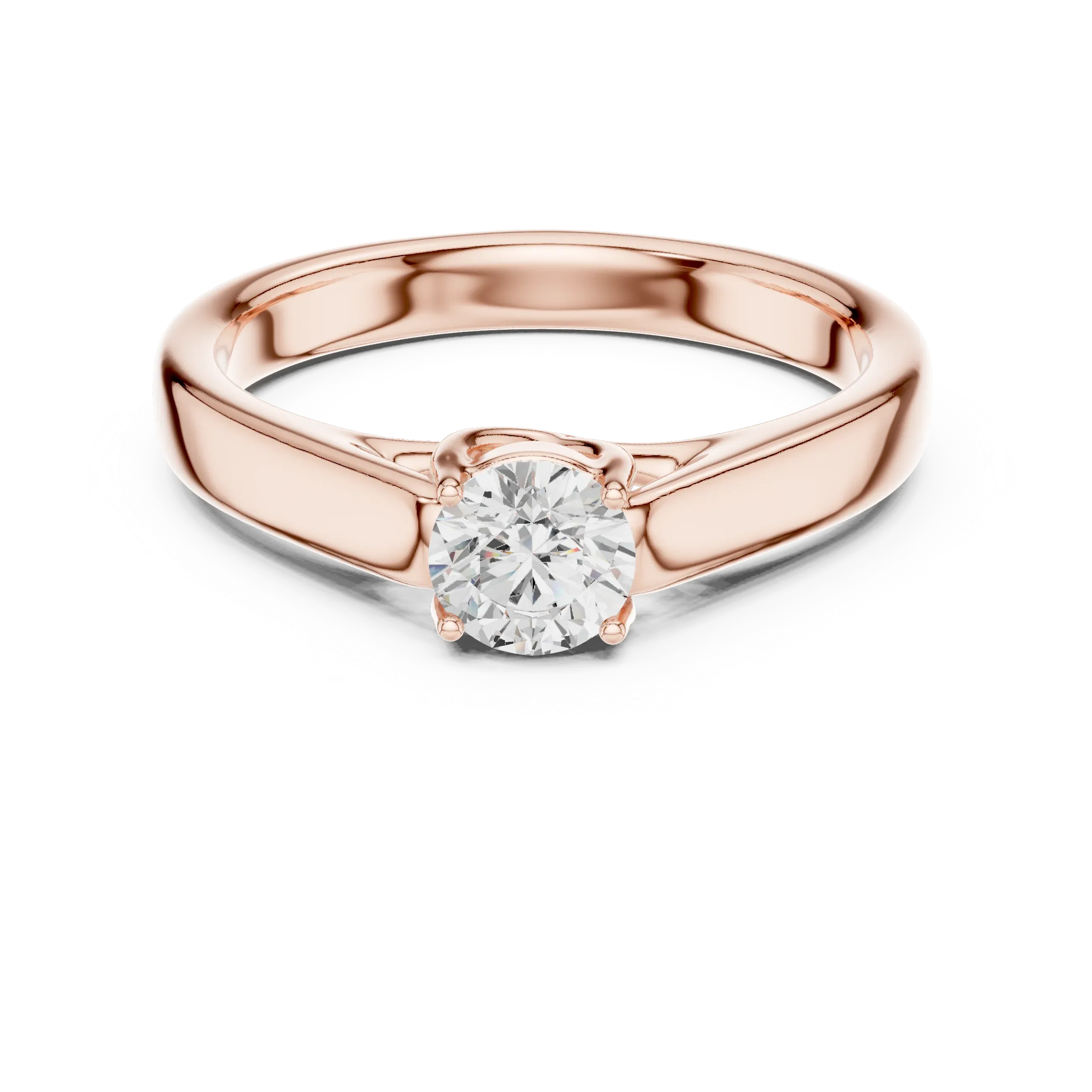 D Color VVS1 Round Moissanite Wedding Ring