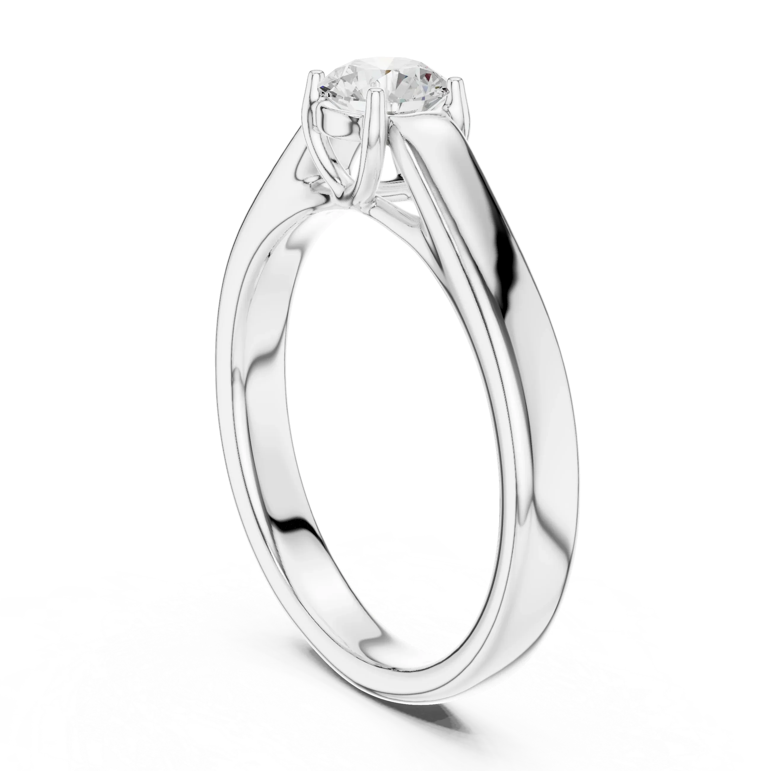 D Color VVS1 Round Moissanite Wedding Ring