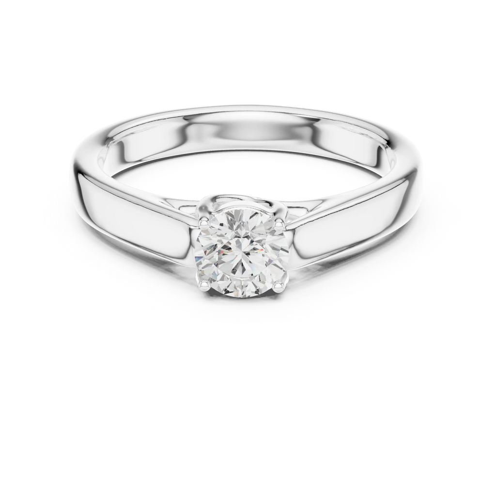 D Color VVS1 Round Moissanite Wedding Ring