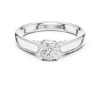 D Color VVS1 Round Moissanite Wedding Ring