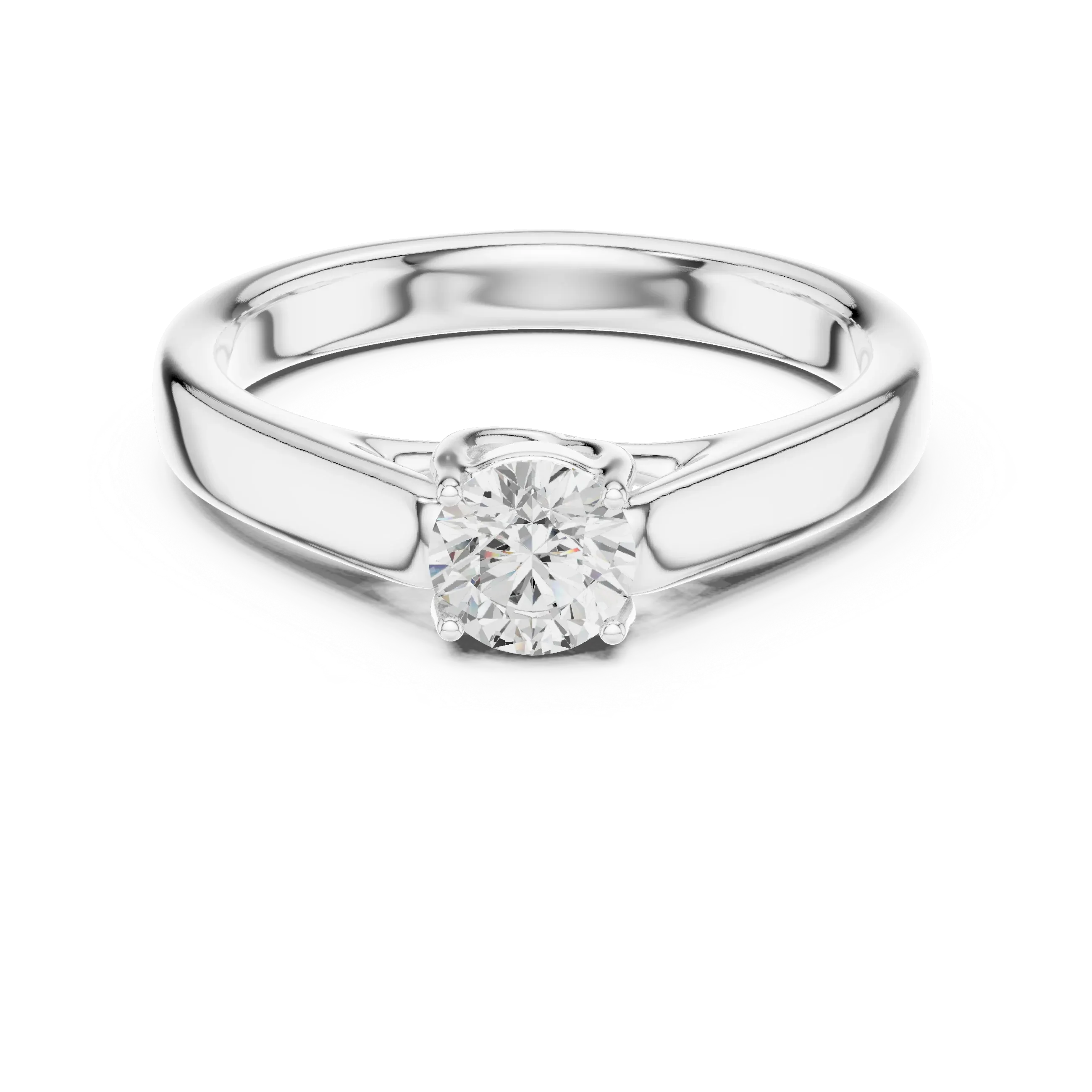 D Color VVS1 Round Moissanite Wedding Ring