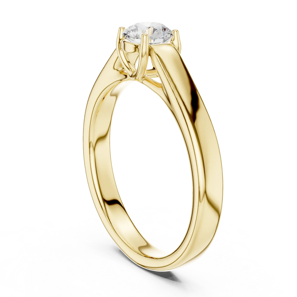 D Color VVS1 Round Moissanite Wedding Ring