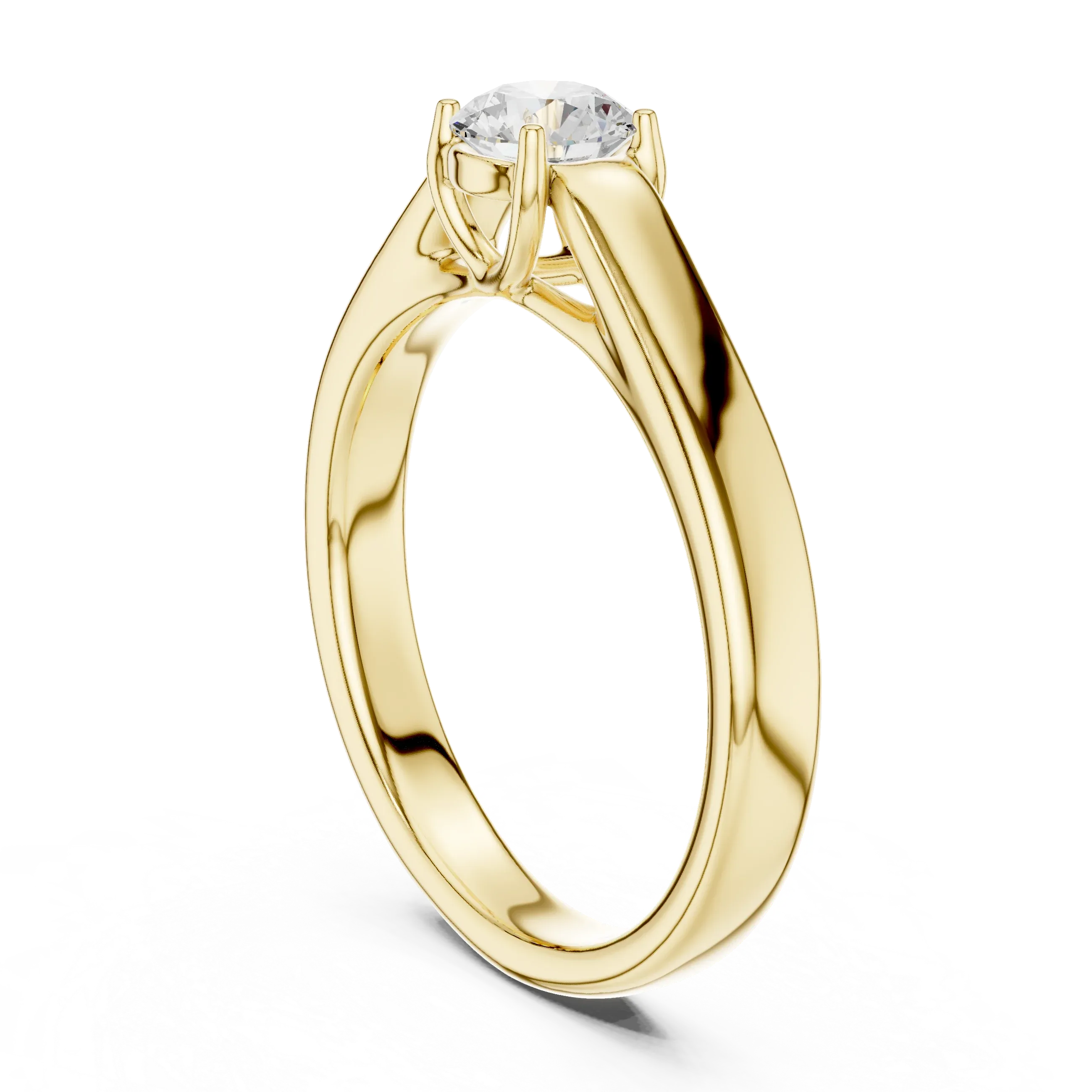D Color VVS1 Round Moissanite Wedding Ring