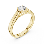 D Color VVS1 Round Moissanite Wedding Ring