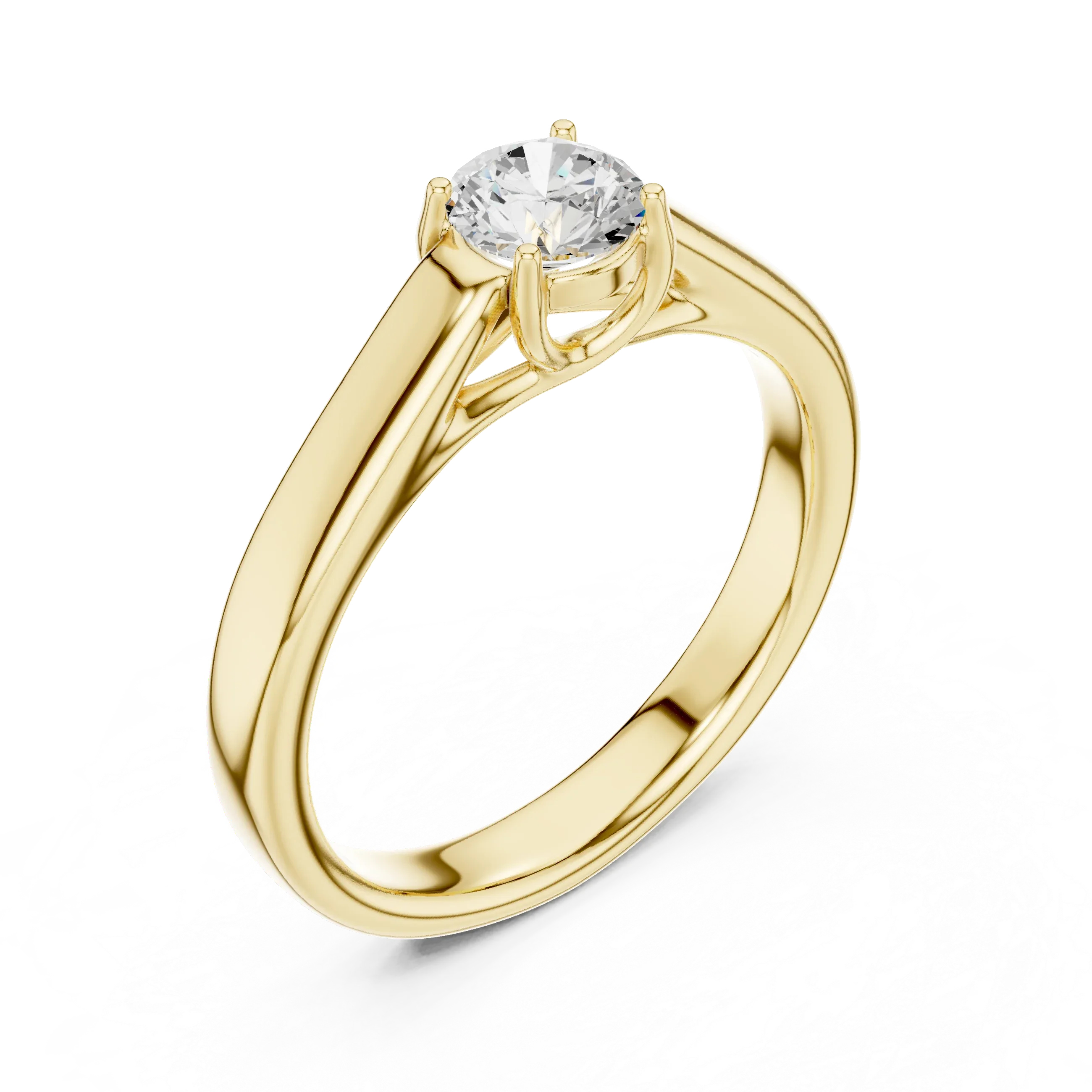 D Color VVS1 Round Moissanite Wedding Ring