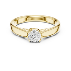 D Color VVS1 Round Moissanite Wedding Ring