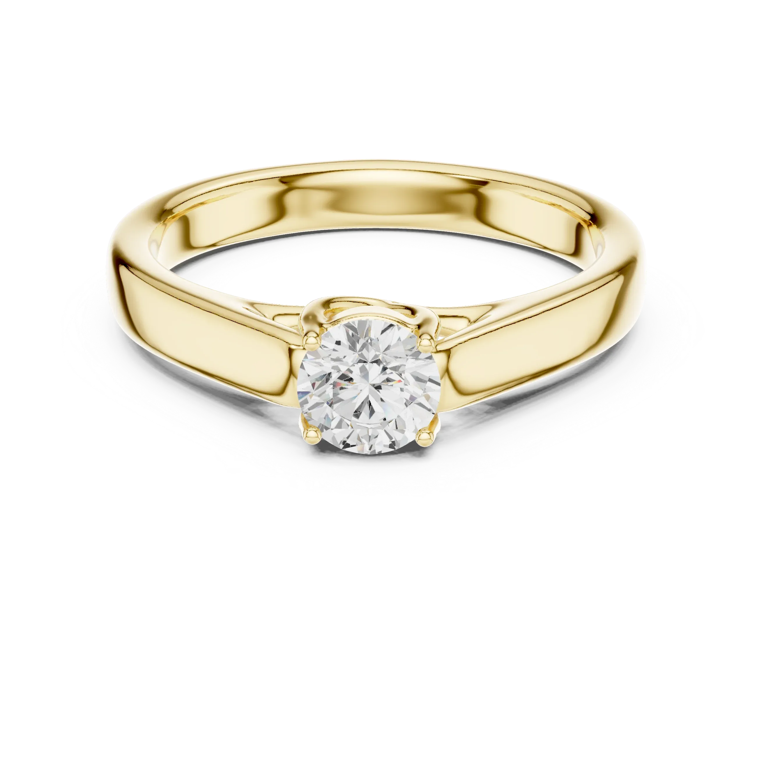 D Color VVS1 Round Moissanite Wedding Ring