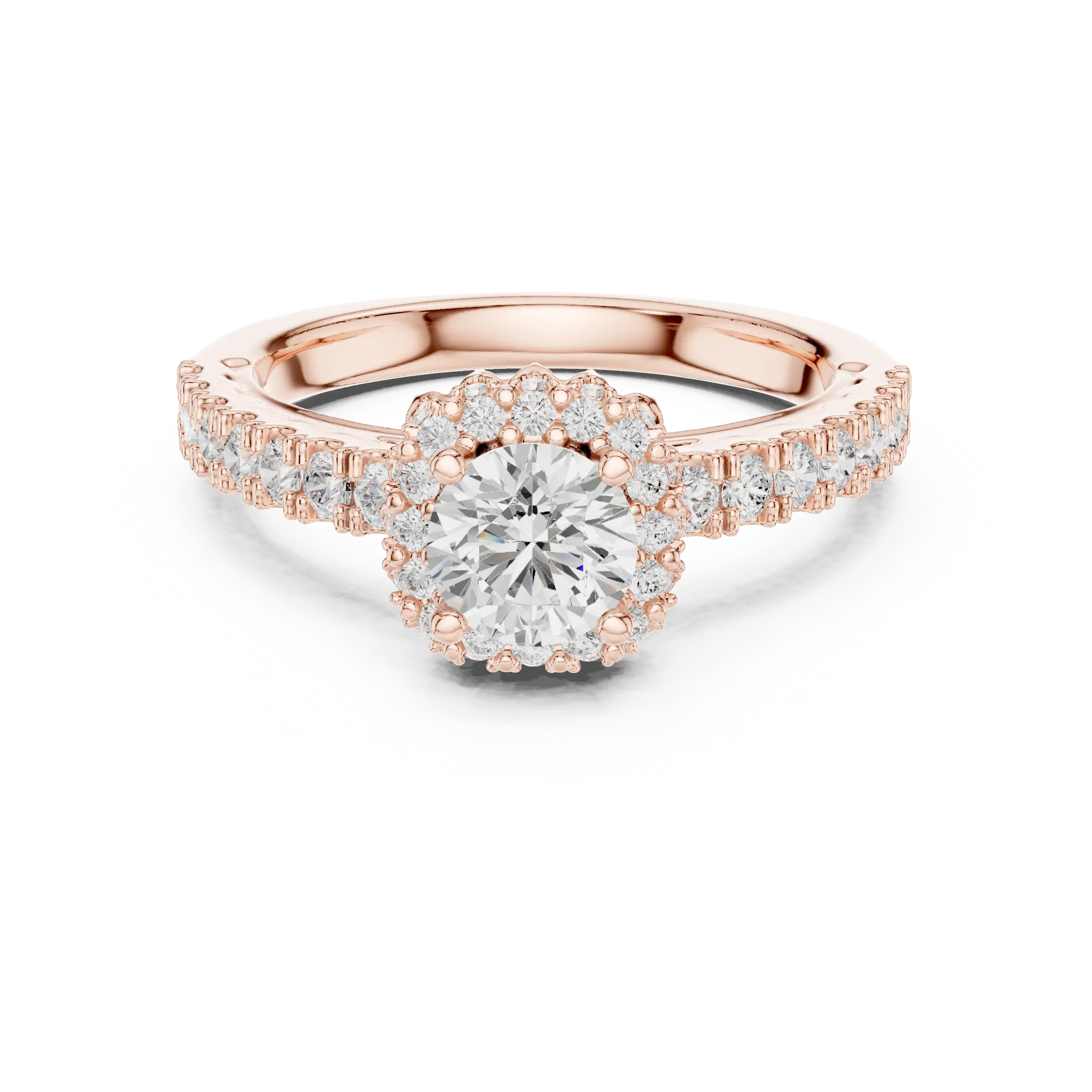Minimalist Round Lab Created Diamond Solitaire Ring E Color
