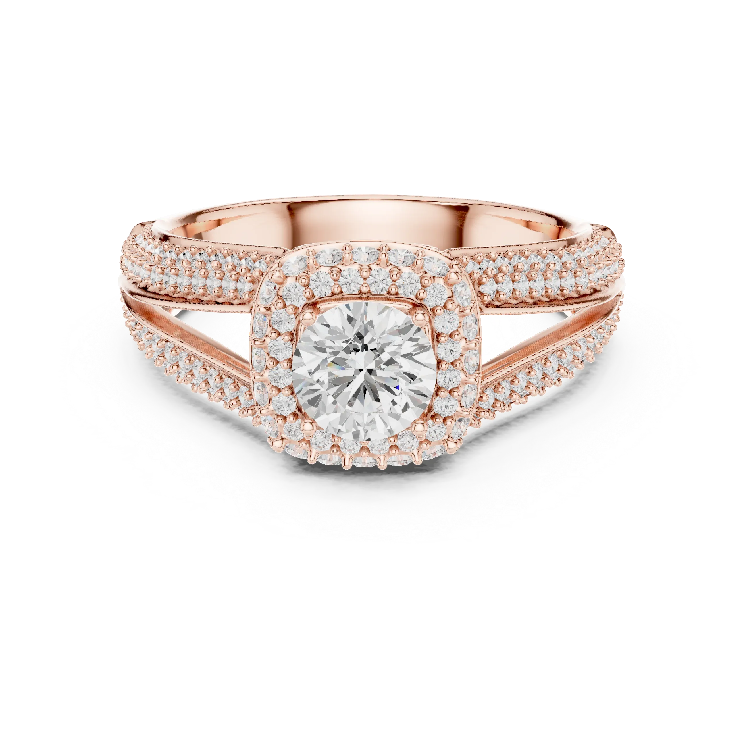 Round Lab Grown Diamond Solitaire Wedding Band F Color VVS1