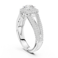 Round Lab Grown Diamond Solitaire Wedding Band F Color VVS1
