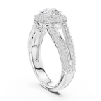 Round Lab Grown Diamond Solitaire Wedding Band F Color VVS1