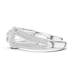 Round Lab Grown Diamond Solitaire Wedding Band F Color VVS1
