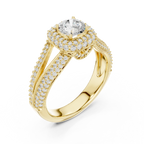 Round Lab Grown Diamond Solitaire Wedding Band F Color VVS1