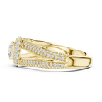 Round Lab Grown Diamond Solitaire Wedding Band F Color VVS1