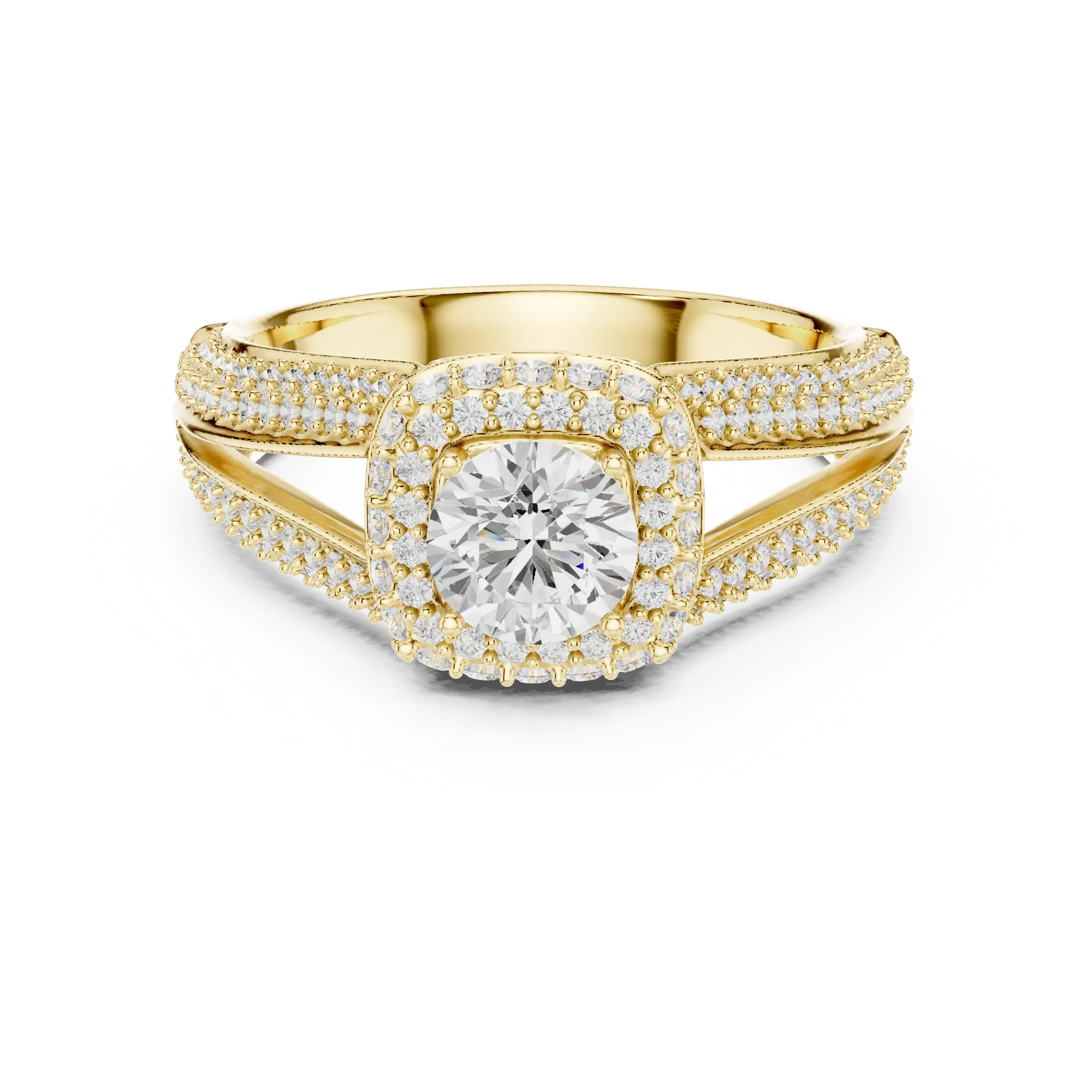 Round Lab Grown Diamond Solitaire Wedding Band F Color VVS1