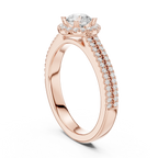 Luxury Round Moissanite Solitaire Anniversary Ring D Color