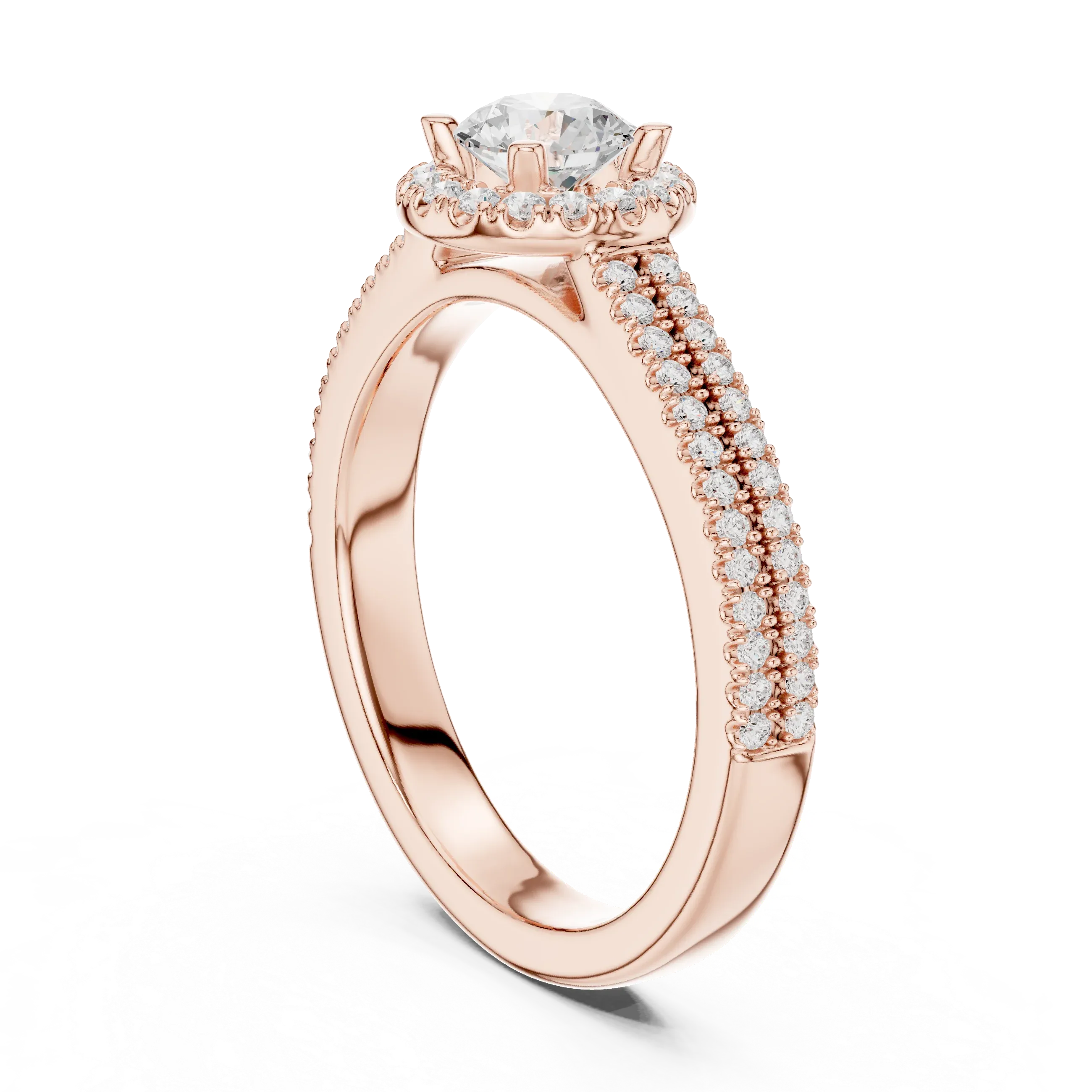 Luxury Round Moissanite Solitaire Anniversary Ring D Color