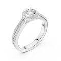 Luxury Round Moissanite Solitaire Anniversary Ring D Color
